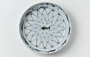 作家物　陶芸家　北野敏一　犀ノ音窯　古染付　兎　うさぎ　丸皿　銘々皿　3枚 作家物 陶芸家 北野敏一 犀ノ音窯 古染付 兎 うさぎ 丸皿 銘々皿 3枚