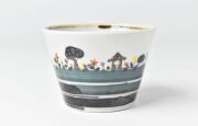 岩永浩　染付　そば猪口　2個セット 蕎麦猪口 そば猪口 ｜ 暮らしのうつわ 花田 作家もの和食器