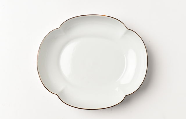 水野克俊 白磁口紅モッコ小鉢【H】