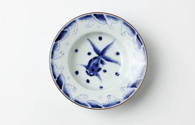 岩永 浩 　金魚文リム皿