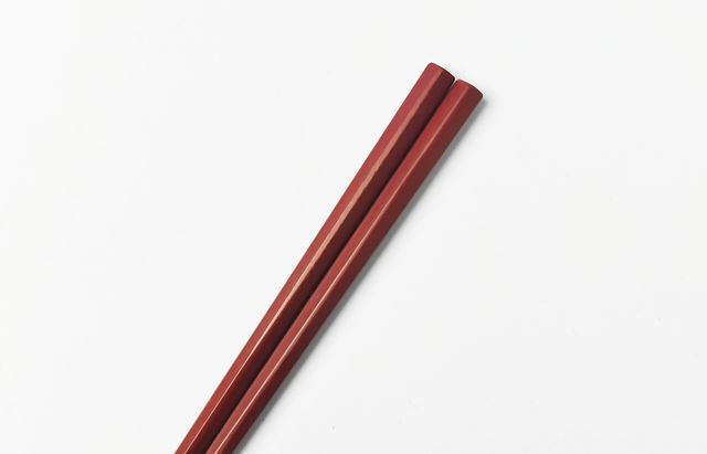 石川漆宝堂 五角箸（朱）