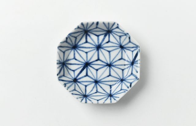 海野裕 14 麻の葉八角小皿