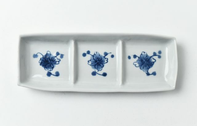 海野裕 5 薬味入れ（三連）花文