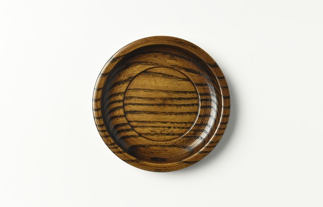 花田 すり漆4.3 厚手茶托（バラ）【H】