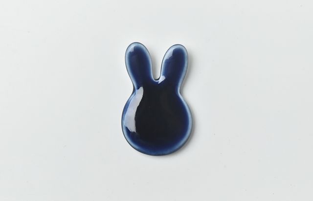 坂本窯 箸置 青うさぎ