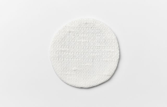 田中あい コースター菱形文様 小（裡面 白鼠）10cm丸