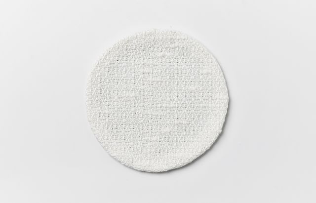 田中あい コースター菱形文様 小（裡面 若葉）11.5cm丸