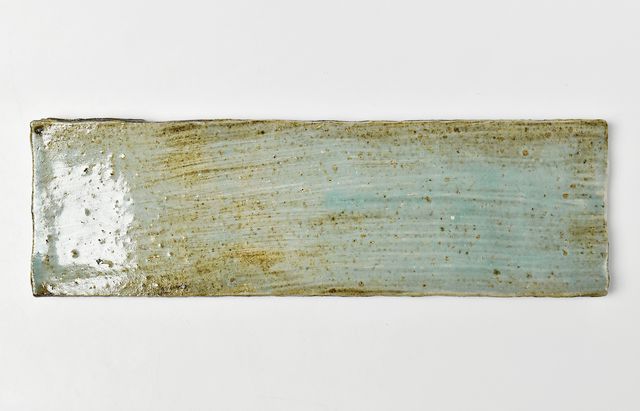 吉田学 青刷毛目細長皿