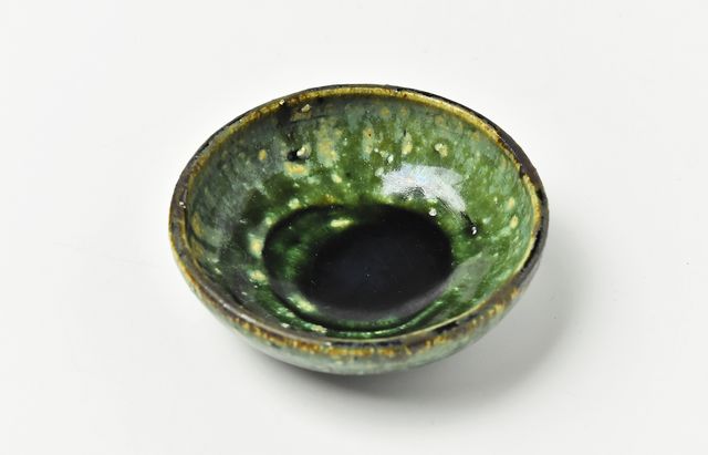 吉田学 織部縁鉄3寸鉢【H】