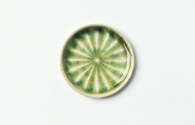 雪ノ浦裕一 緑釉豆皿