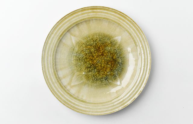 雪ノ浦裕一 4 琥珀釉紫陽花文大皿