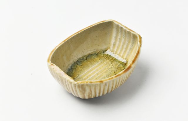 雪ノ浦裕一 13 琥珀釉楕円豆鉢