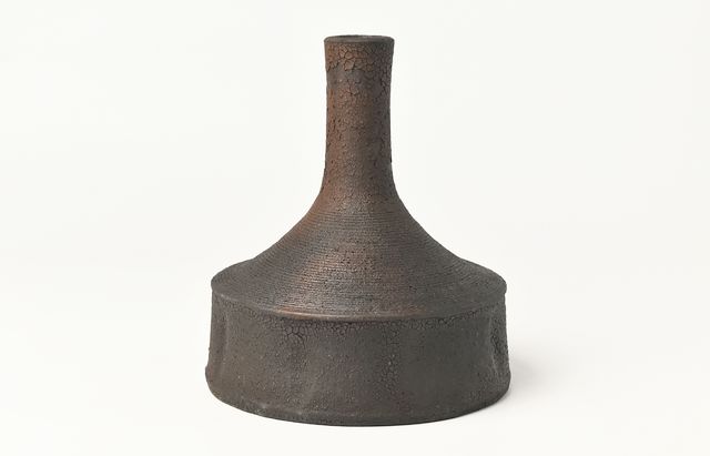 雪ノ浦裕一 14C 漆黒砧花器
