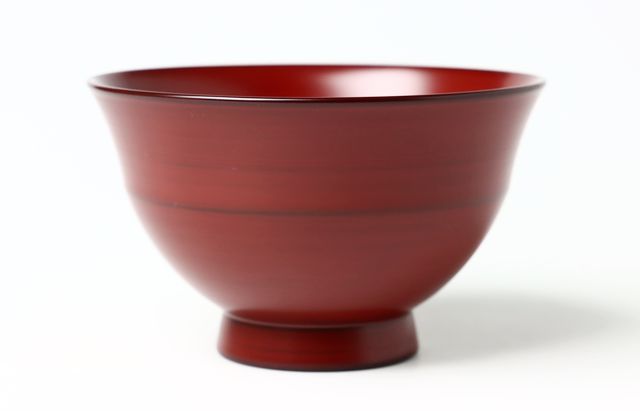 玉山保男（艸工房） 茶漬椀（大）本朱 トチ