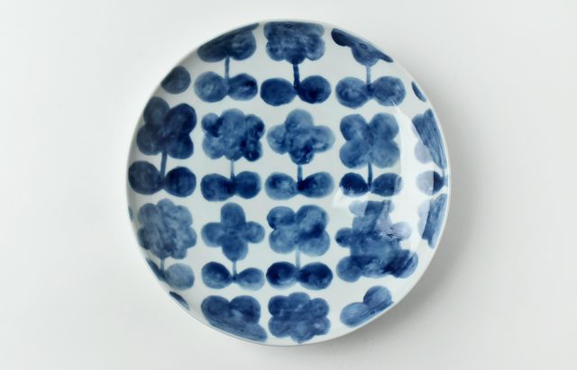 日下華子 だみ花8.5寸皿