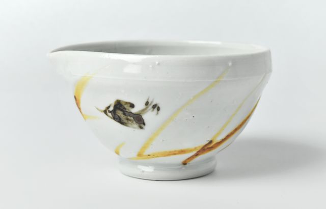 中尾万作 91 サビ秋草千鳥片口鉢