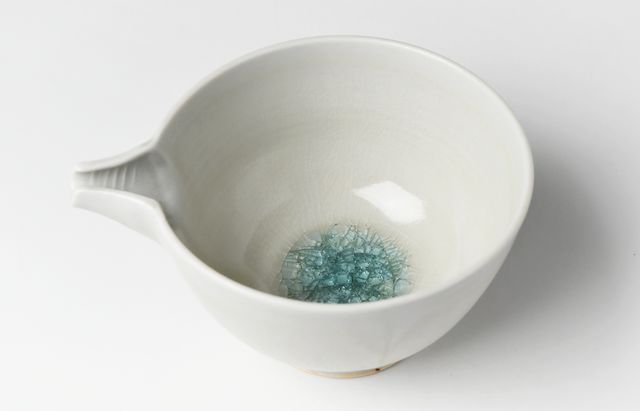 稲村真耶 9　月光釉4.5寸片口　