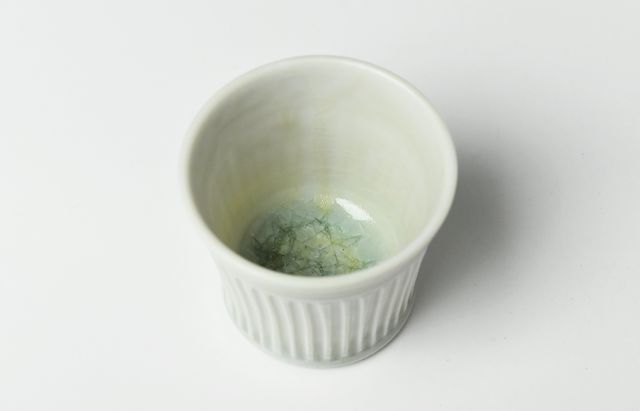 稲村真耶 20　月光釉シノギぐい呑み　
