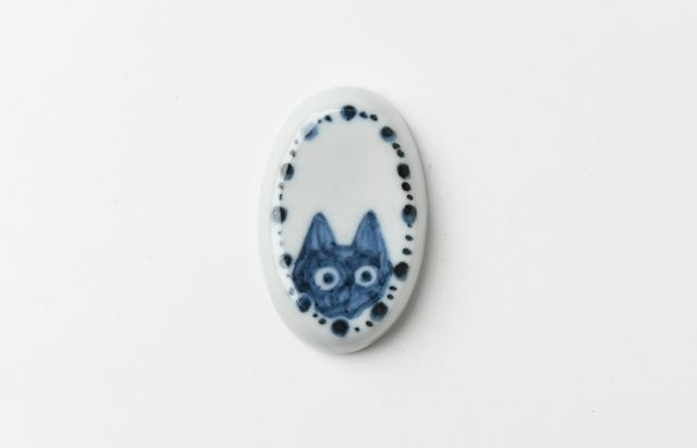 稲村真耶 黒猫箸置