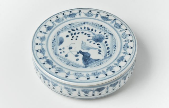 稲村真耶 鳥文5寸蓋物