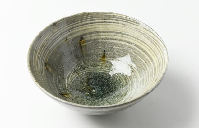 余宮隆 57 ビードロ釉 刷毛目6寸鉢