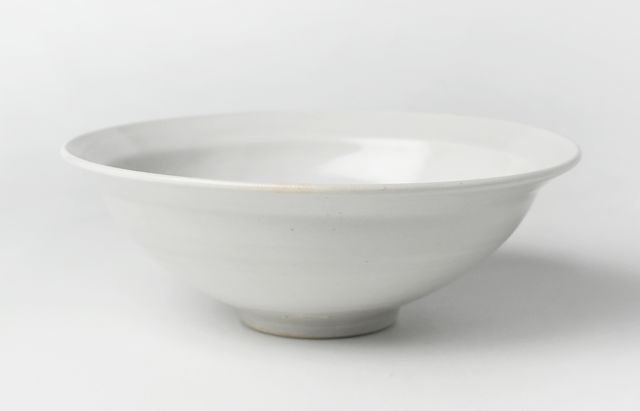余宮隆 89 天草白磁 縁付6寸鉢