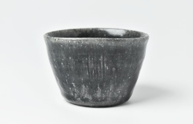 余宮隆 64 瑠璃釉くし目蕎麦猪口