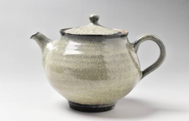 余宮隆さん/陶器製キュノワール縞ポット 余宮隆さん/陶器製