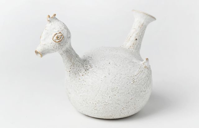 余宮隆 76 鋸目粉引 鳥型リュトン