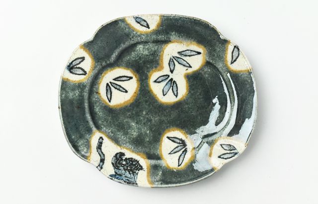 杉本太郎 15 木瓜皿竹寅緑