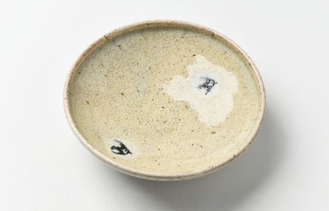 杉本太郎 4 5寸鉢鳥丸白