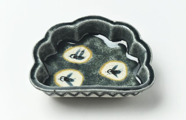 杉本太郎 17 半菊向付鳥丸緑