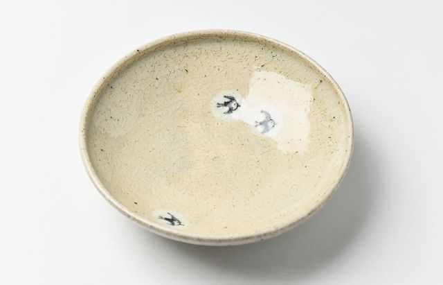 杉本太郎 6 6寸鉢鳥丸白