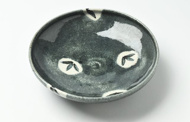 杉本太郎 9 7寸鉢竹丸緑