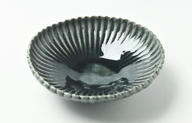 杉本太郎 19 6寸菊花鉢緑