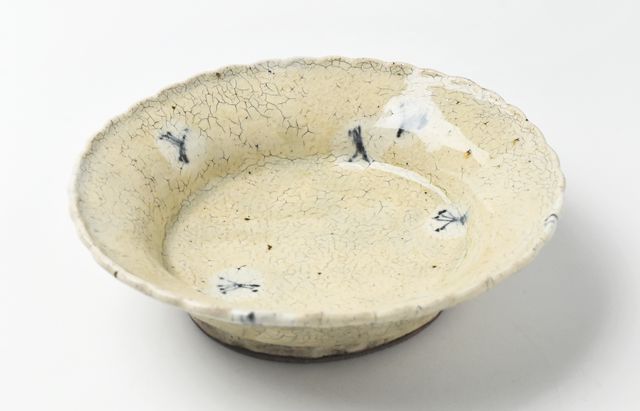 杉本太郎 23 輪花楕円鉢花ちらし