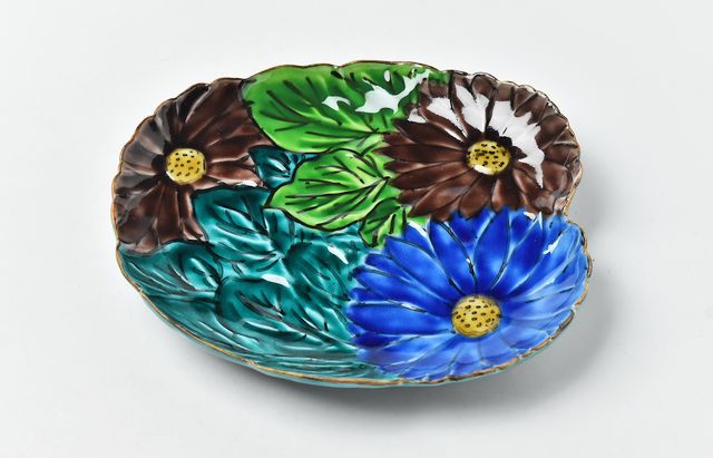 浦陽子 色絵菊平向付