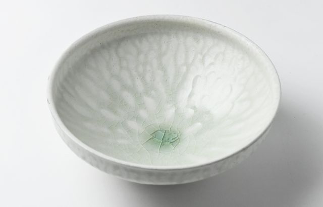 城進 64A　白灰釉粉引中鉢（深）