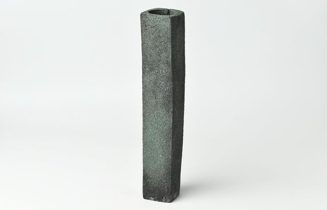 野口悦士 271 緑青面取掛花入