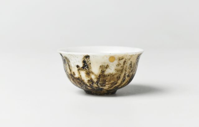 土井宏友 　陶胎漆器 竜紋塗り 茶盃B