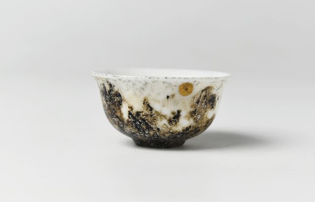 土井宏友 　陶胎漆器 竜紋塗り 茶盃E