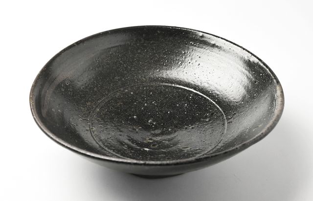 水垣千悦 9 鉄釉9寸浅鉢