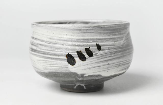 水垣千悦 30 刷毛目鉄絵グラノラ碗