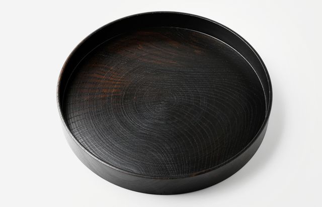 ふじい製作所 15　欅の盆 漆 300/40