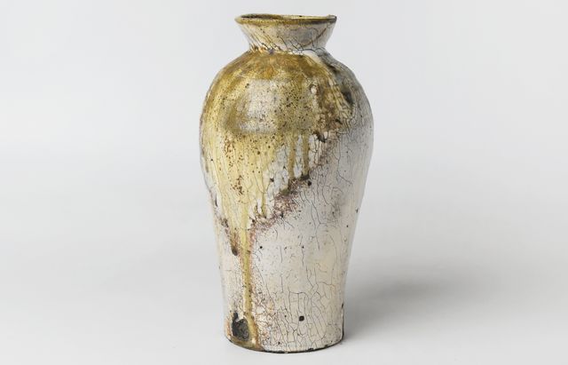 山田隆太郎 54　粉引立花器大