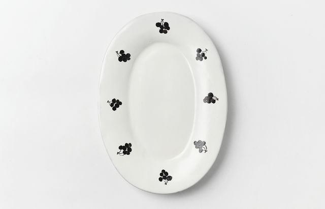安部太一 6A 白釉色絵オーバル皿