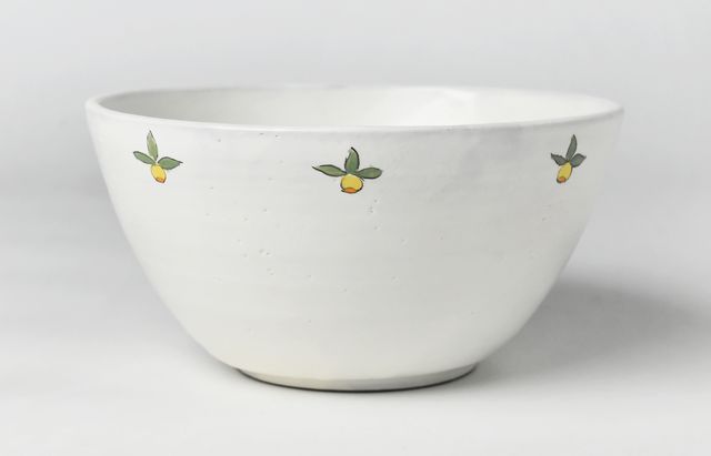 安部太一 19D 白釉色絵ボウル