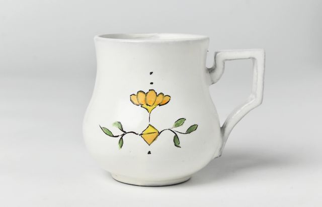 安部太一 26E 白釉色絵マグカップ小丸型