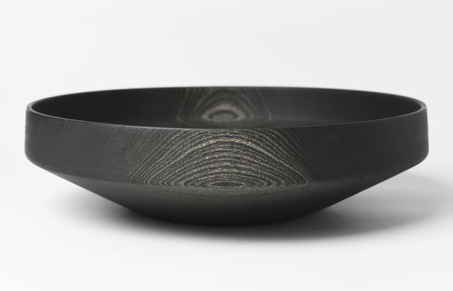 iiDA Woodturning 17B　サラダボウル ケヤキ（鉄媒染）/ウレタン（飯田慎一）