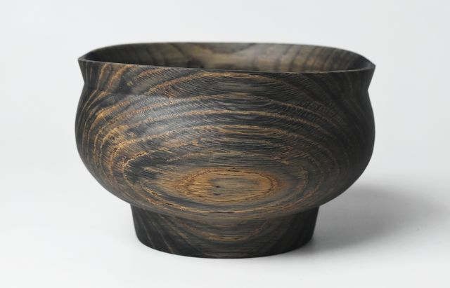 iiDA Woodturning 5G　丼 なら（鉄媒染）/ウレタン（飯田康恵）
